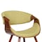 Armen Living Butterfly Mid-Century Dining Chair in Walnut Finish and Green Fabric LCBUCHWAGR - alternate 8